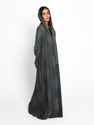 Lightweight washed silk abaya designed for refined elegance