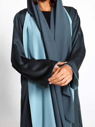 Timeless silk abaya designed for modern modest fashion